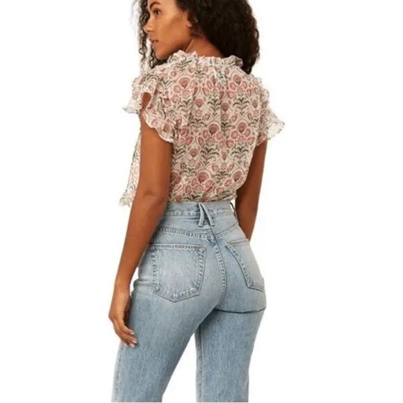 MISA Basia Chiffon Top in Somerset Stencil Size L - Picture 9 of 9